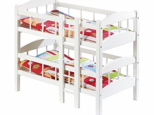 howa white wooden dolls bunk bed by howa 2430