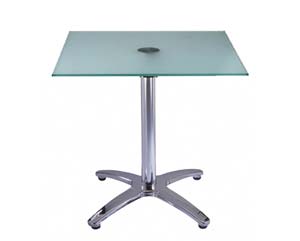 Howell glass top square table