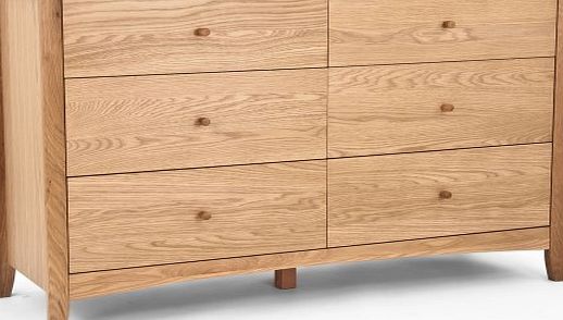 Hoxton Oak 6 Drawer Wide Chest of Drawers