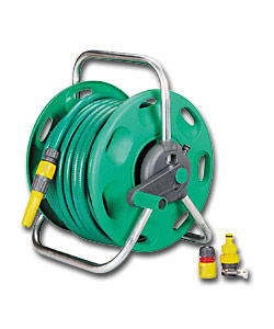 Hozelock Hose Reel with Hose and Fittings
