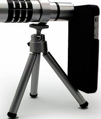 HOZER Detachable Superb 12X Long Focus Zoom telephoto camera lens   Tripod   Case For Apple iPhone 5 5s