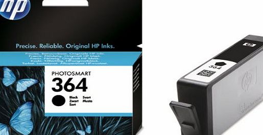 HP 1x HP 364 Original Genuine Black (Pentagon) Ink Cartridge amp; 10x FREE HP Advanced Glossy Photo Paper for HP Deskjet 3070A 3520 Officejet e-AIO 4620 4622 Photosmart B8550 C5324 C5380 C6324 C6380 D54