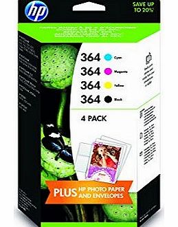 364 Black, Cyan, Magenta, Yellow - Original Ink Cartridge Combo Content Pack - Standard Capacity