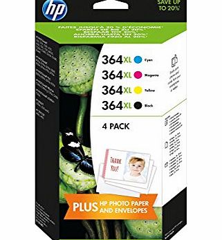 364XL Black, Cyan, Magenta, Yellow - Original Ink Cartridge Combo Content Pack - High Capacity