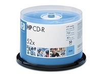HP CD-R 80min 700MB 52x Media 50 pack Cakebox