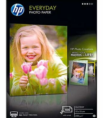 HP Everyday 10 x 15cm Glossy Photo Paper - 100