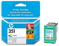 HP Genuine Tri-Colour HP351 Ink Cartridge - CB337EE