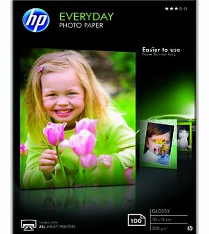 HP  100x150mm Everyday Glossy Photo Paper (Pack of 100)