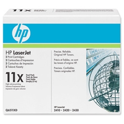 HP Laser Toner Cartridge Q6511XD Black (Twin Pack)