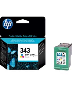 HP No 343 Tri-Colour Inkjet Print Cartridge
