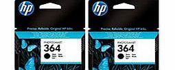 HP No.364 Ink Cartridges - Black (Twin Pack)