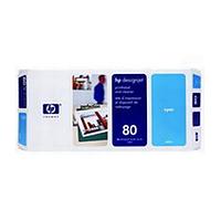 HP No.80 Cyan Printhead and Cleaner for