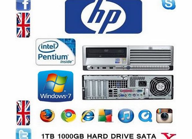 HP PC 1TB H/D 4GB MEMORY DUAL CORE WIFI DVDRW WINDOWS 7 (P6-7)