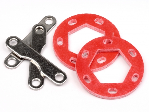 Dual Fiberglass Brake Disk Plate Set Use With