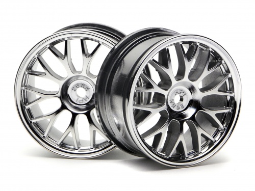 Hpi Mesh Wheel (26mm Chrome) (1mm Offset)