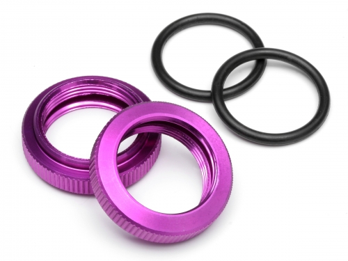 HPi Shock Adjuster Nut 20mm Baja (Purple/2Pcs)