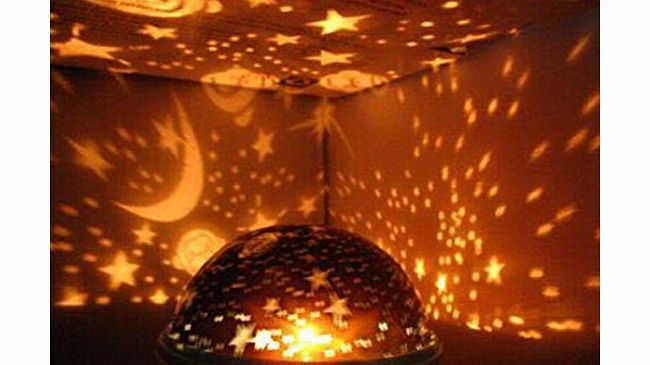 HQdeal Star Night Projector Lamp Auto Rotate Lamp Dream luminous projection lamp Club Celebration Wedding Party Light