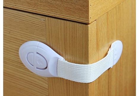 6X Baby Drawer Cupboard Cabinet Door Drawers Lengthened Safety Lock Latch