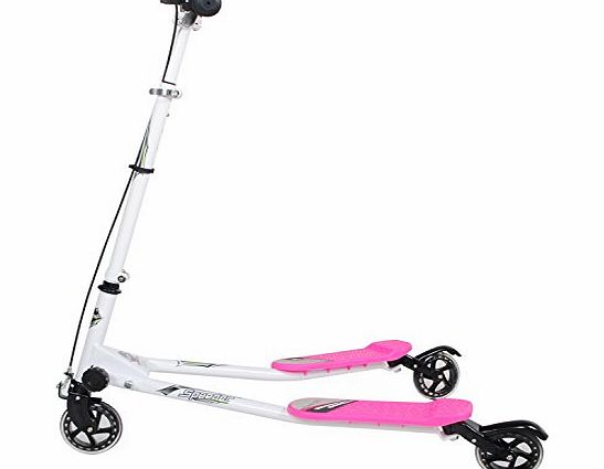 HST Mall 3 Wheels Kids Speeder Slider Swinged Scooter Tri Motion Drifter Pink (M)