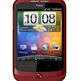 HTC Wildfire Red/ Android / 5.0 Megapixel / Touch Screen / Mobile Phone on Three Pay as you go (PAYG)