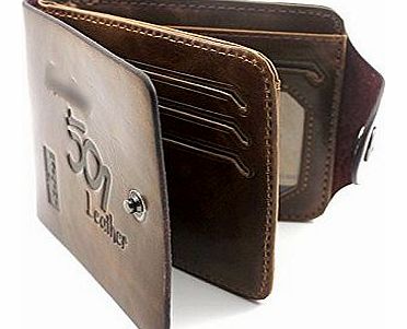HuaYang Fashion Gifts for Man Genuine Leather Bifold Wallet Credit Cards Coin Holder(Style: B)