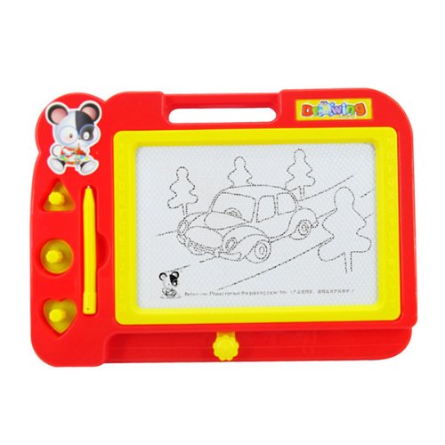 Magnetic Educational Drawing Board Sketch Pad Doodle Writing Craft Art for Children Kids(Red)