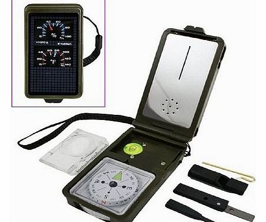 Multifunction 10 in 1 Outdoor Military Camping Hiking Survival Tool Compass SOS Whistle Kit