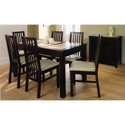 - 141cm Dining Table with Slatted Back