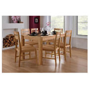 Dining Table, Oak with 6 Hudson Chairs, Oak