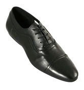 Hudson Shoes Hudson Black Leather Flat Wedge Heel Shoes