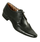 Hudson Shoes Hudson Black Leather Lace Up Shoes (Ellington)