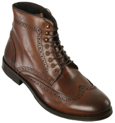 Hudson Brown Calf Leather Brogue Boots (Hughes)