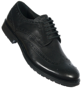 Hudson Hayes II Black Chunky Brogue Shoes