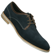 Hudson Rourke Navy Suede Shoes