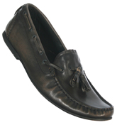 Hudson Schwinn Black Leather Driving Shoes with