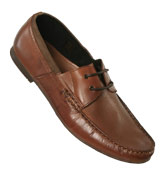 Hudson Shoes Hudson Tan Leather Mocassin Style Shoes
