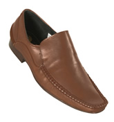 Hudson Tan Slip On Leather Shoes (Lute)