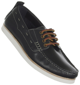 Hudson Shoes Hudson Tiller Navy Boat Shoes