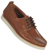 Hudson Tiller Tan Boat Shoes