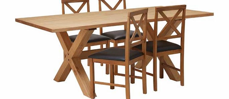 Solid Wood Dining Table and 4 Chairs