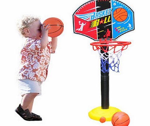 HugBaby TOBA021 Junior Basketball Hoop And Stand Ball Pump Set Indoor Outdoor Fun Toys Activities Boy Kids For 3 years older Christmas Gift