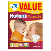 huggies Natural Fit Size 3 Value Box (x78)