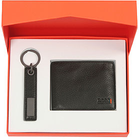 Hugo Boss - Boxed Wallet and Key Ring Gift Set