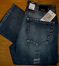 Hugo Boss - `hisker-Wash`Dark Indigo Denim `olorado`Jeans Leg: 32`nd#3