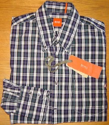 Hugo Boss - Long-sleeve Cotton and#39;America Checkand39; Shirt