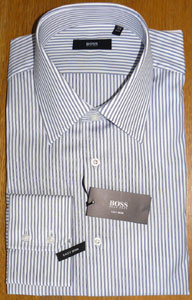 Boss - Long-sleeve Easy Iron Stripe Shirt