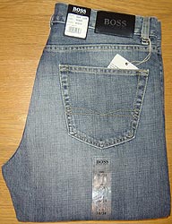hugo Boss - Scout and#39;Whisker-Washand39; Denim Jeans Leg: 32and39;and39;