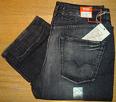 hugo Boss - Vintage Black Denim Jeans Leg: 32`nd#39;