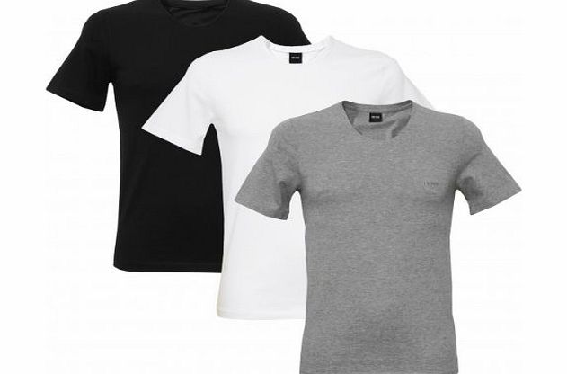 Hugo Boss 3-PackCrew-Neck T-Shirt, Black/White/Grey