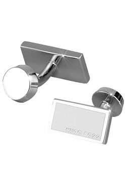 Hugo Boss Camilo White Rectangular Cufflinks
